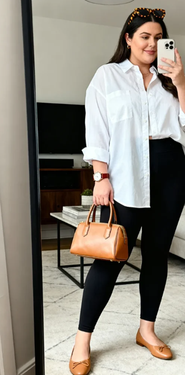 17 Plus Size Spring Legging Outfits That Curvy Women Love