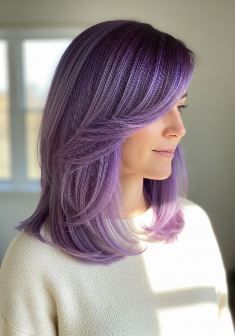 12 Violet Gradient Hair Color Ideas to Try Next