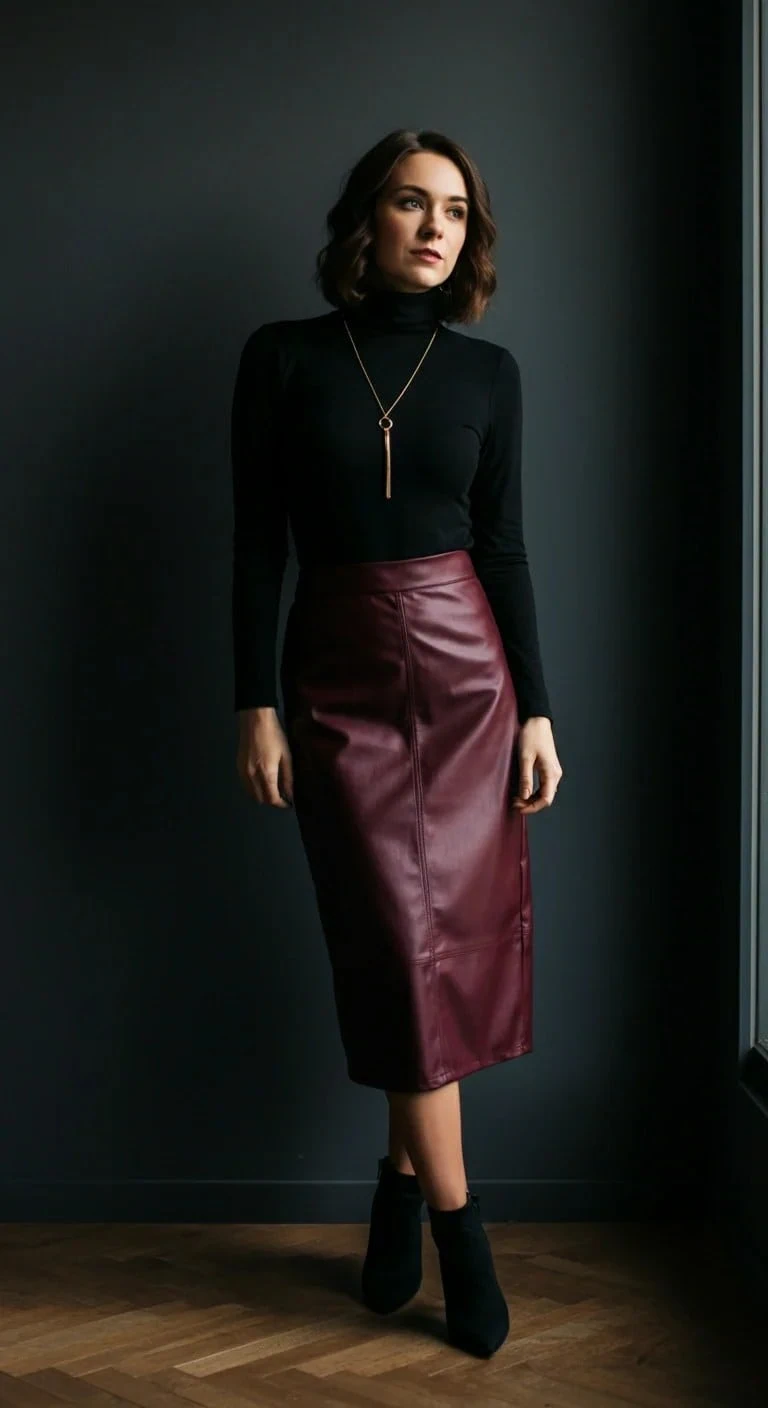 15 Leather Skirt Outfit Ideas for Edgy Sophistication