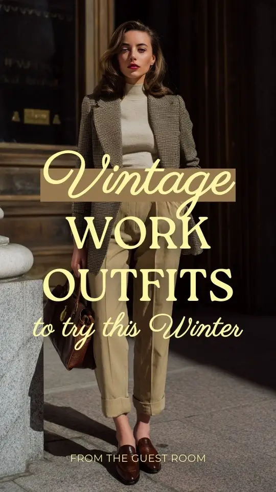 10 Women Vintage Work Outfits for Winter: Smart and Cozy Office Looks