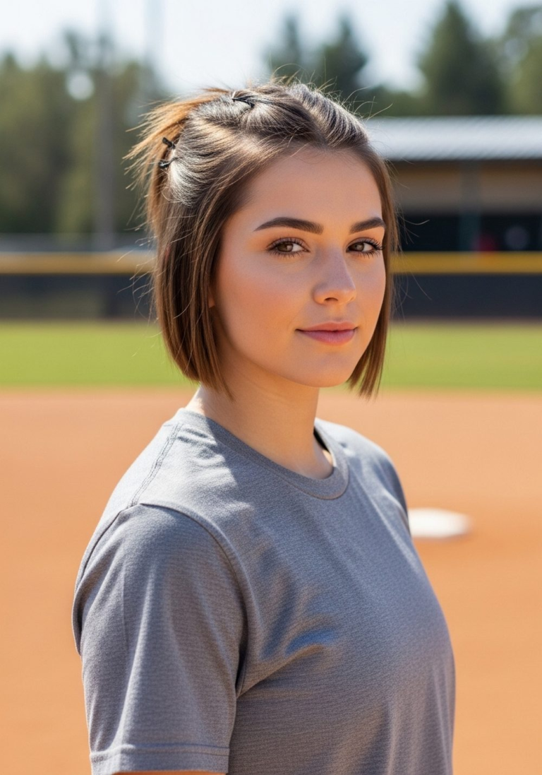 8 Softball Hairstyles for Short Hairs