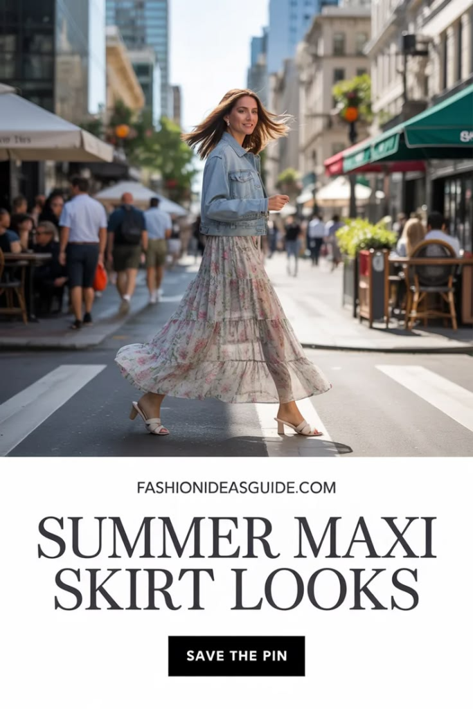 Tiered Maxi Skirt Outfits for Women Summer 2026