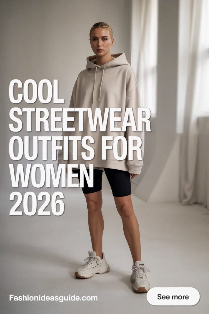 Cool streetwear outfits for women 2026