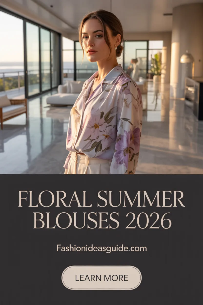 Floral summer blouses for women 2026