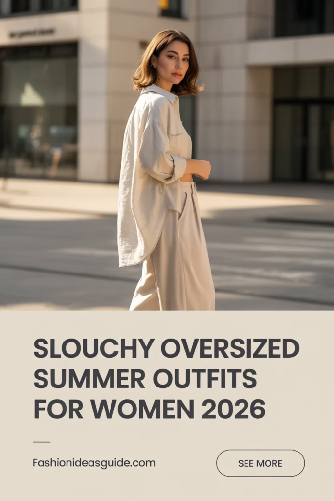 Slouchy oversized summer outfits 2026
