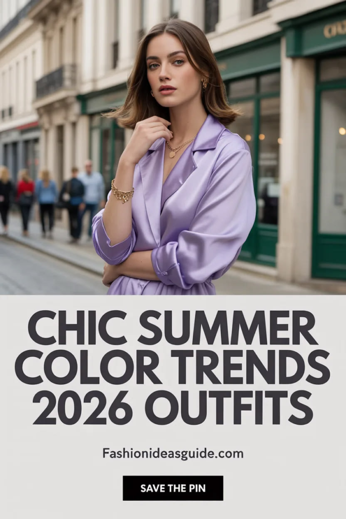 Summer color trend outfits 2026