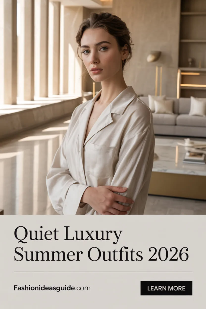 Quiet luxury summer outfits 2026