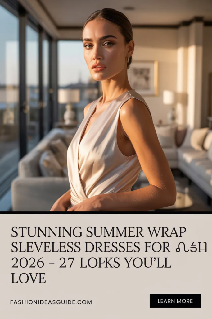Summer wrap sleeveless dresses 2026