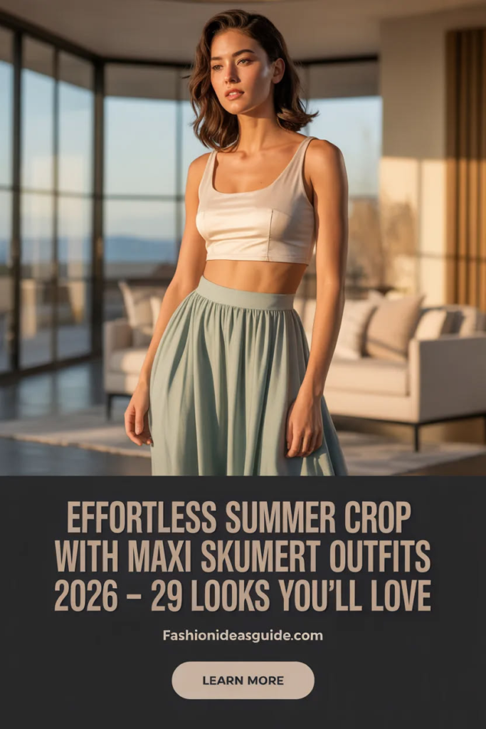  rop Top & Maxi Skirt Outfits 2026