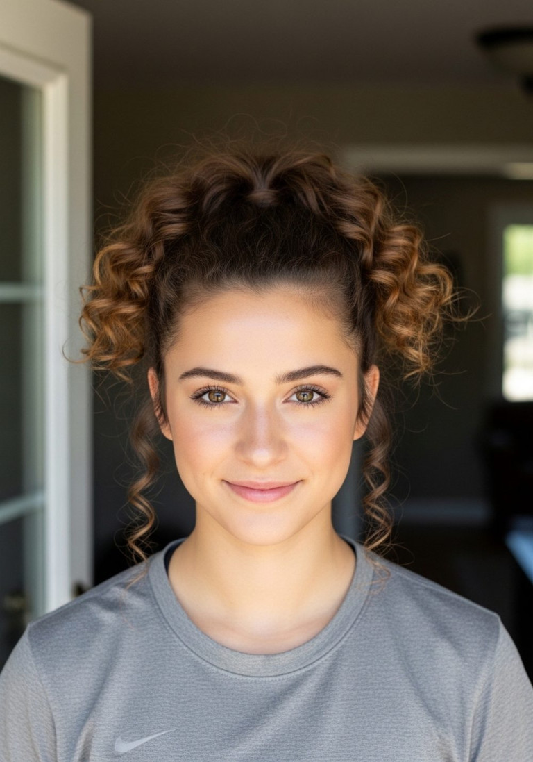 10 Softball Hairstyles for Curly Hair