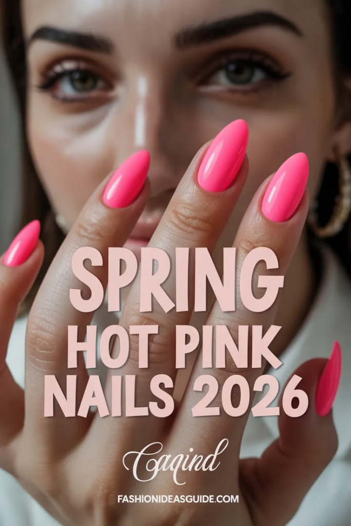 Spring Hot Pink nails 2026