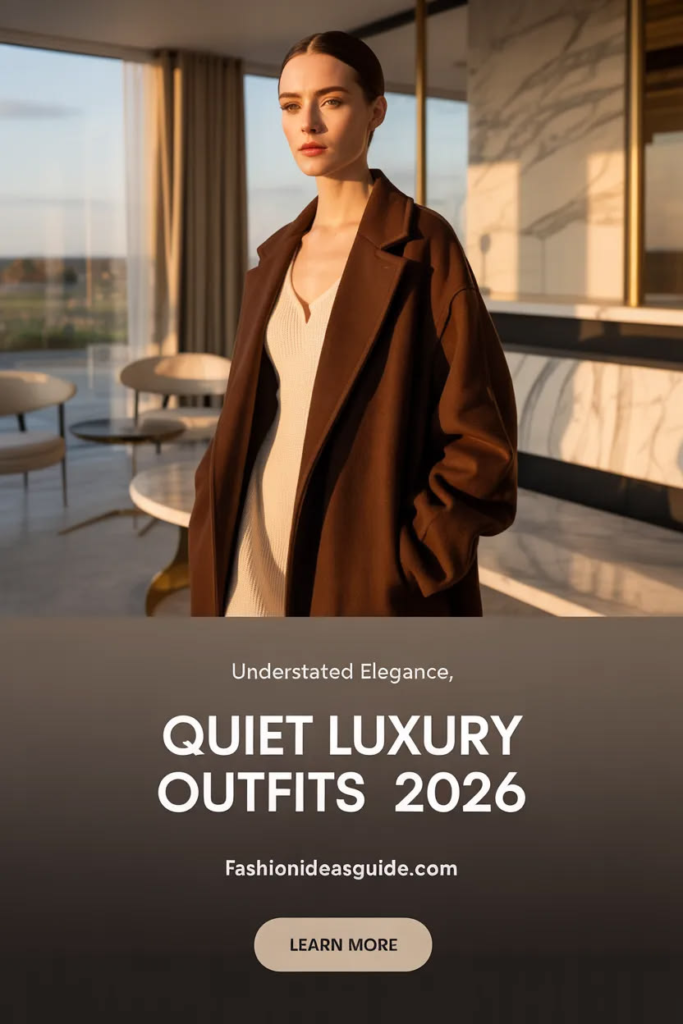 Quiet luxury outfits 2026