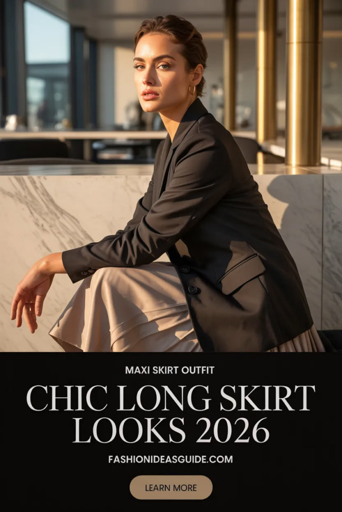 Long skirt outfit ideas 2026 