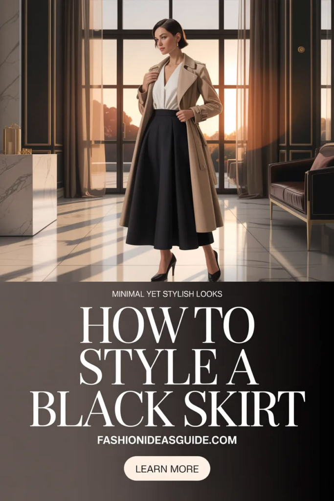  what to wear with a black skirt