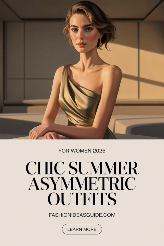 Asymmetric neck outfits for women 2026